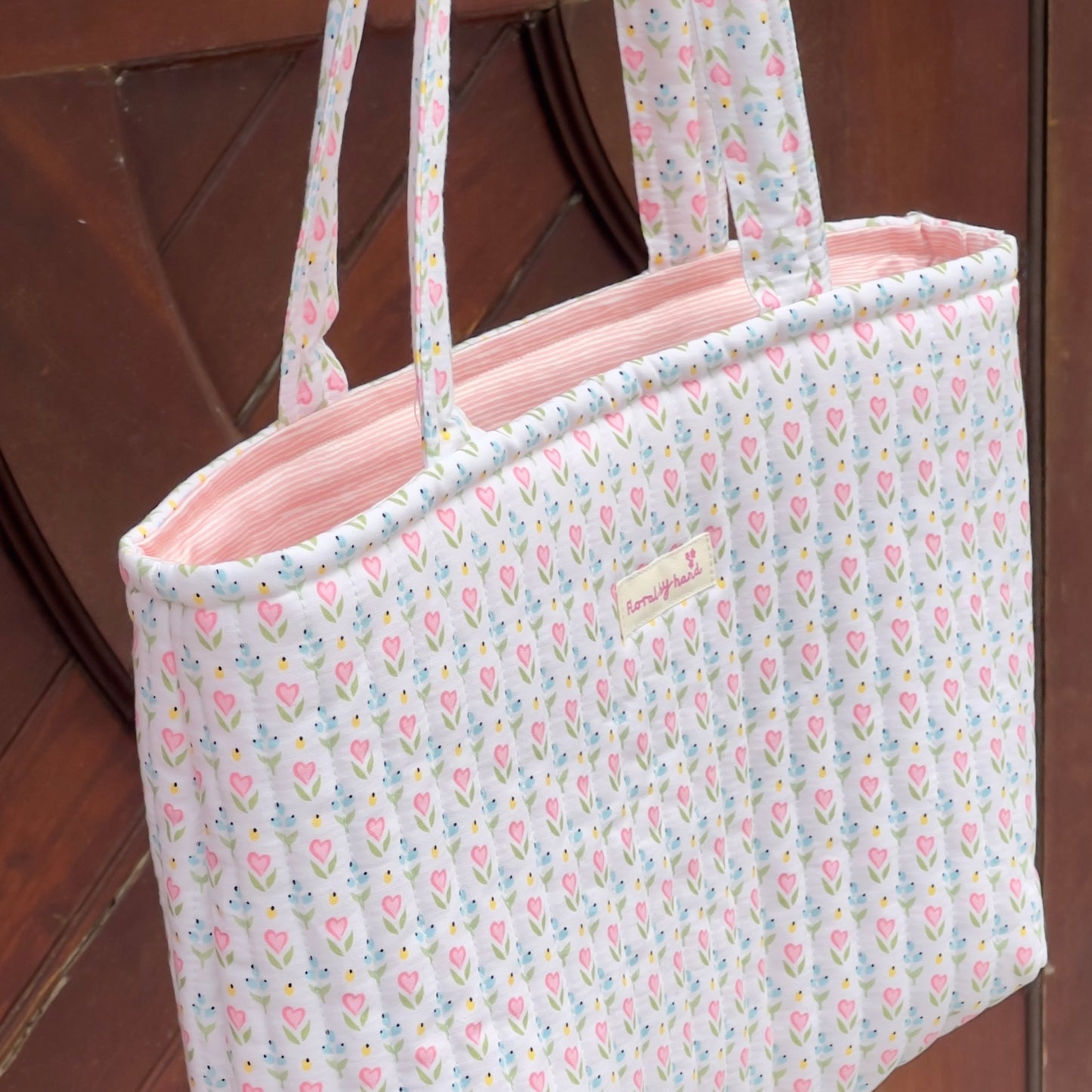 Pink Heart-Tulip Tote