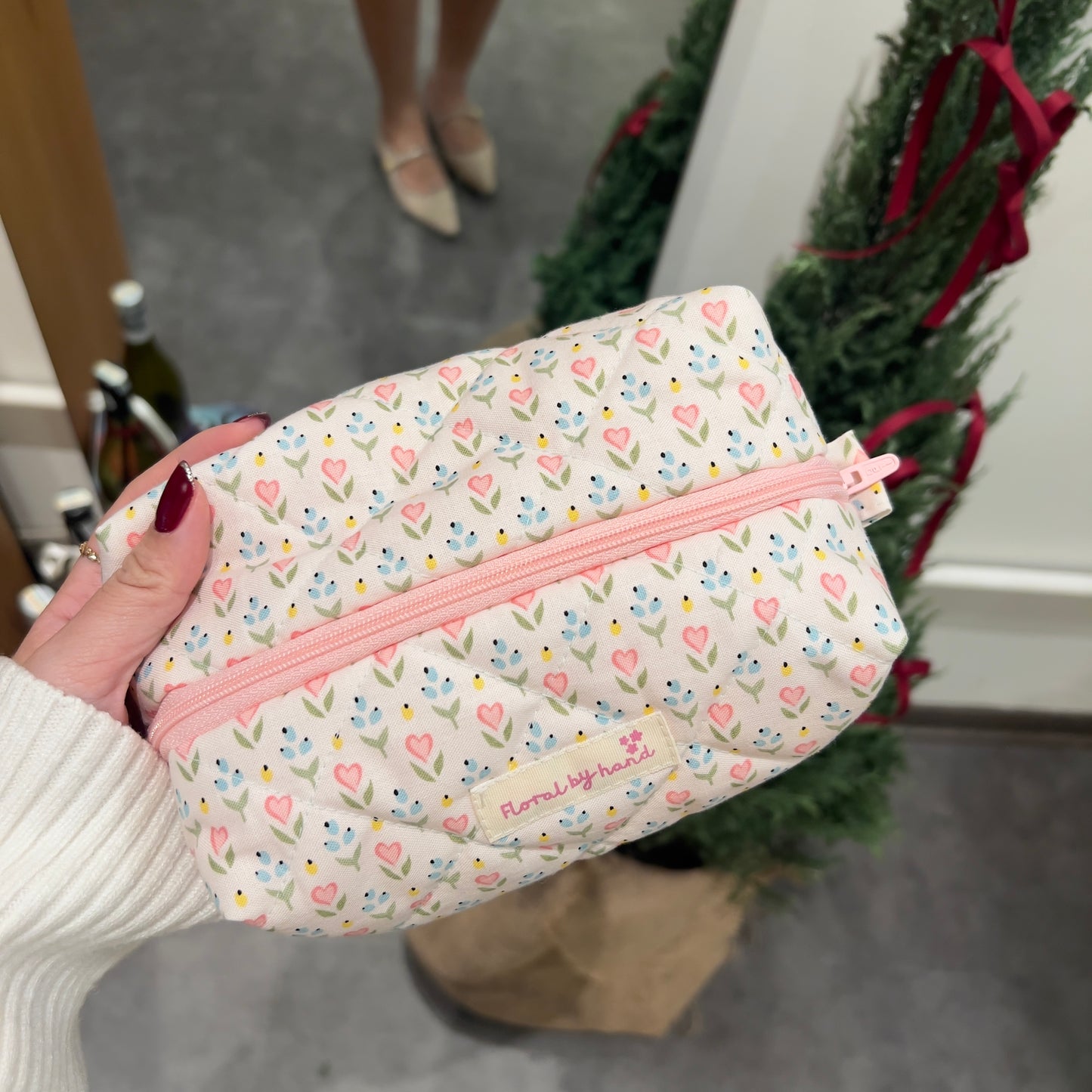 Tulip Printed Cosmetic Pouch