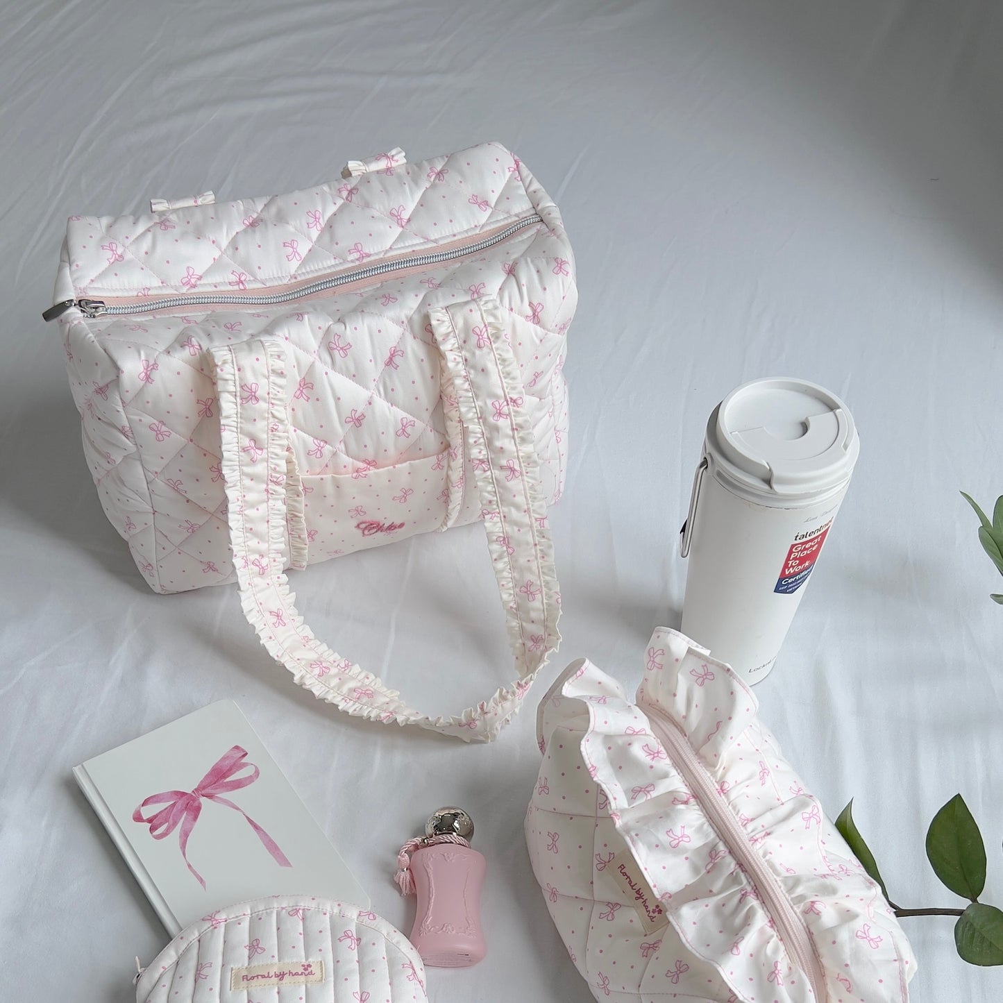 Pink Ribbon Duffle Bag