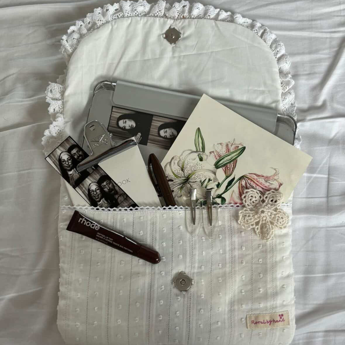 Letter Shaped Ruffles Pouch For Cosmetic & Ipad