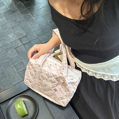 Ballerina Pink Quilted Duffle Bag