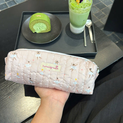 Ballerina Pink Quilted Baguette Pouch