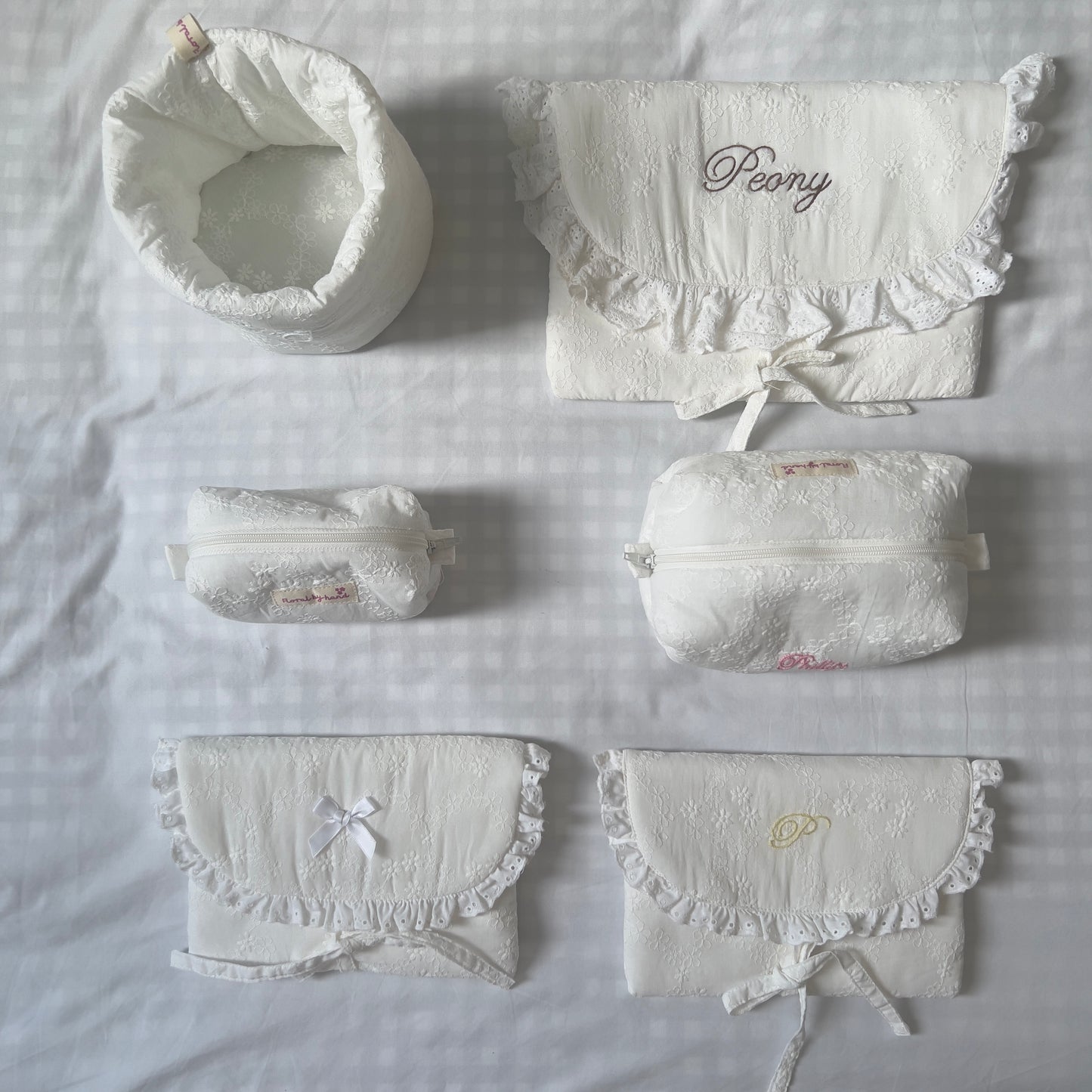 Beautiful In White Quilted Makeup Bag