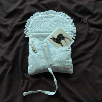 Letter Shaped Ruffles Pouch For Cosmetic & Ipad