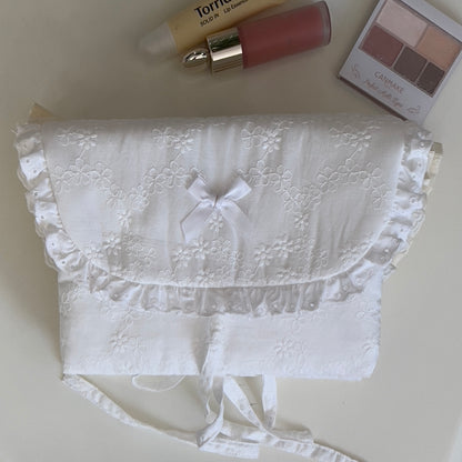 Letter Shaped Ruffles Pouch For Cosmetic & Ipad