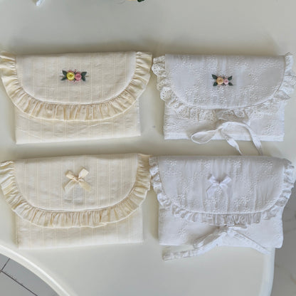 Letter Shaped Ruffles Pouch For Cosmetic & Ipad
