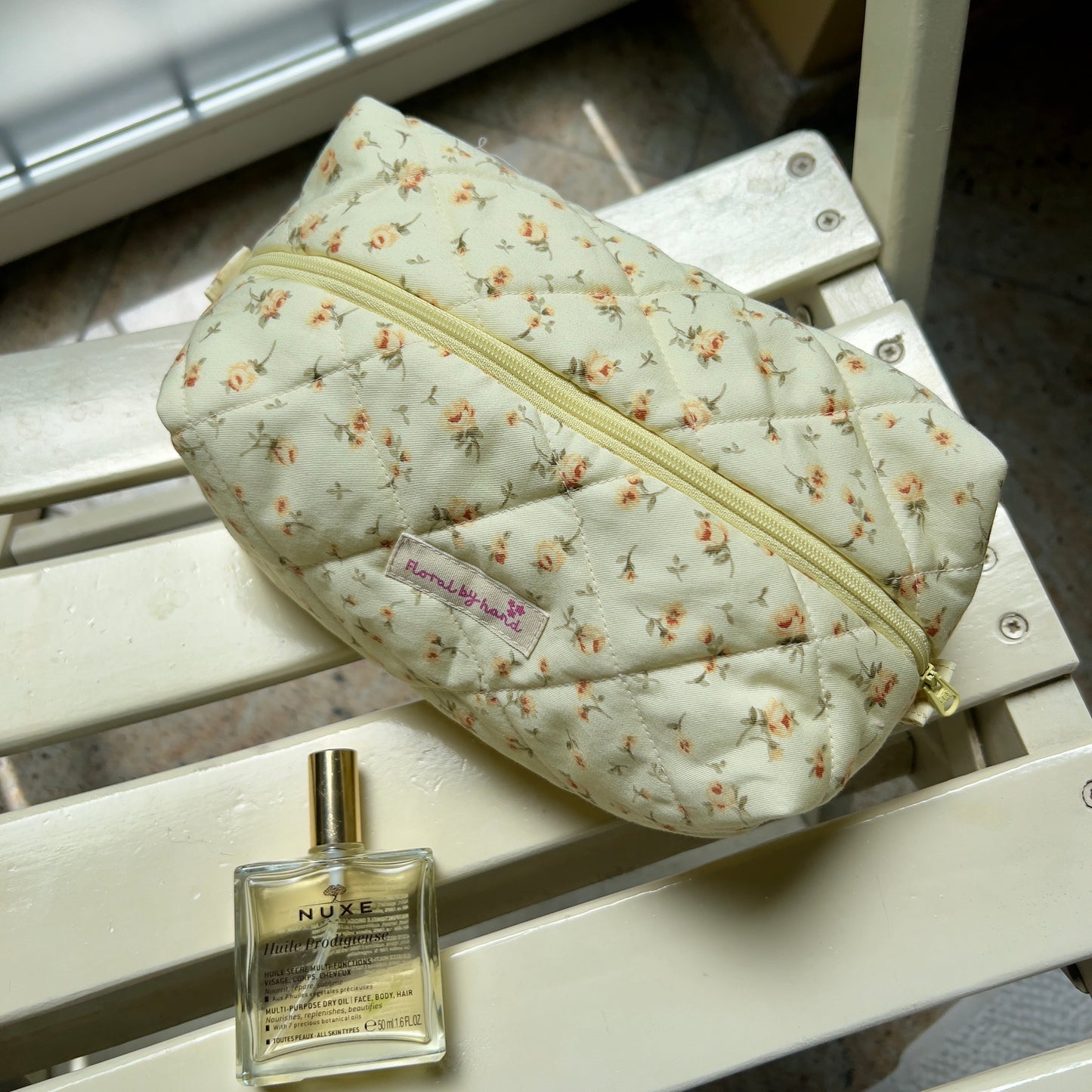 Summer Floral Berry Makeup Bag