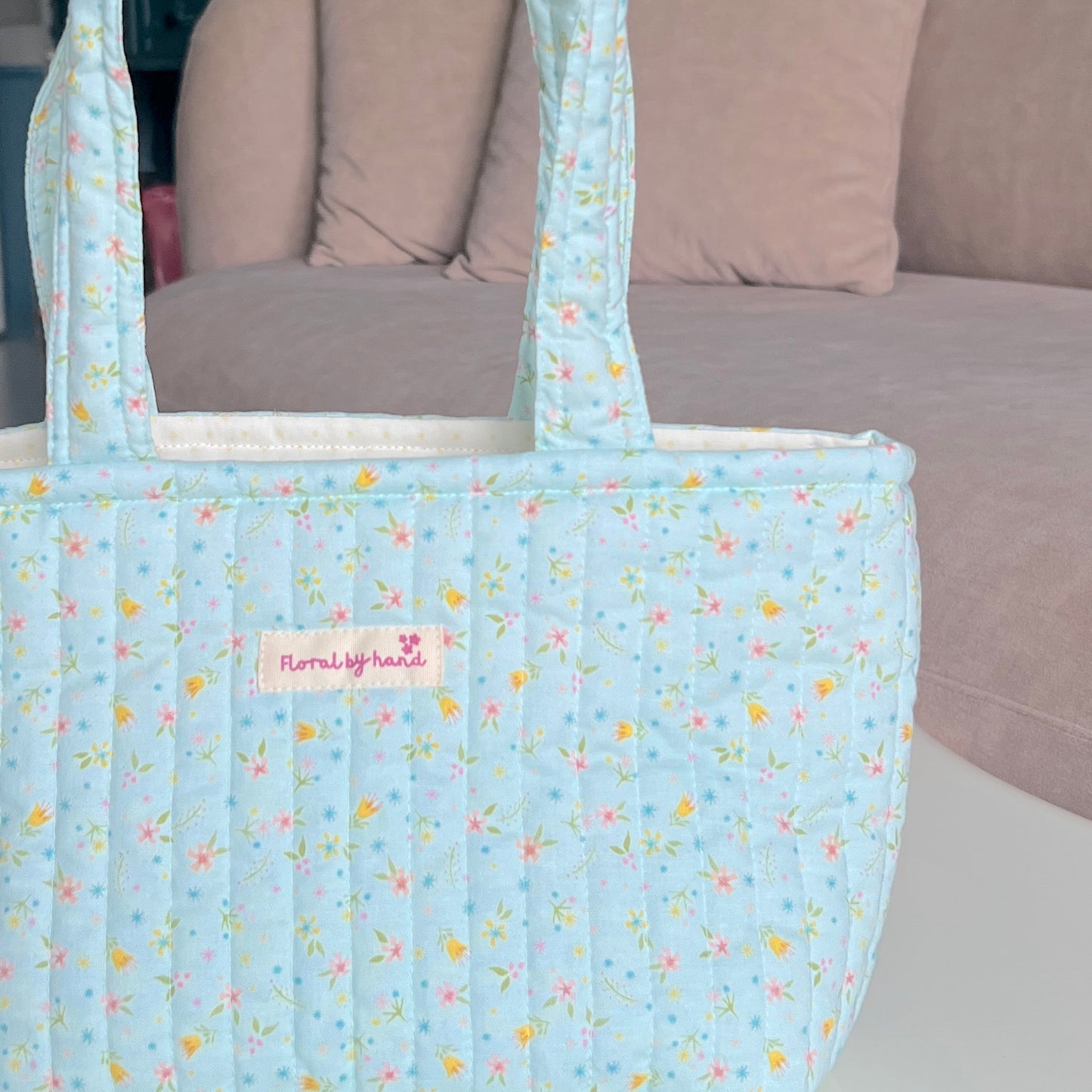 Minty Flowers Tote