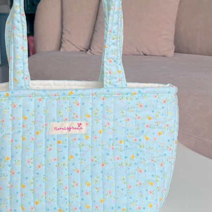 Minty Flowers Tote