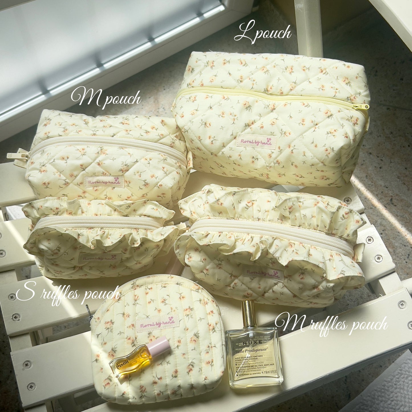 Summer Floral Berry Makeup Bag