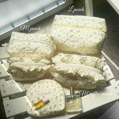 Summer Floral Berry Makeup Bag