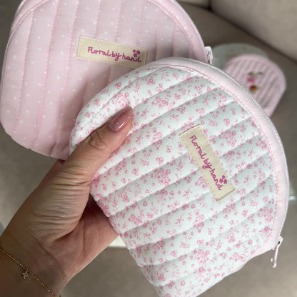 Túi đựng mỹ phẩm trang điểm vỏ sò hồng thủ công Ví đựng tiền xu 